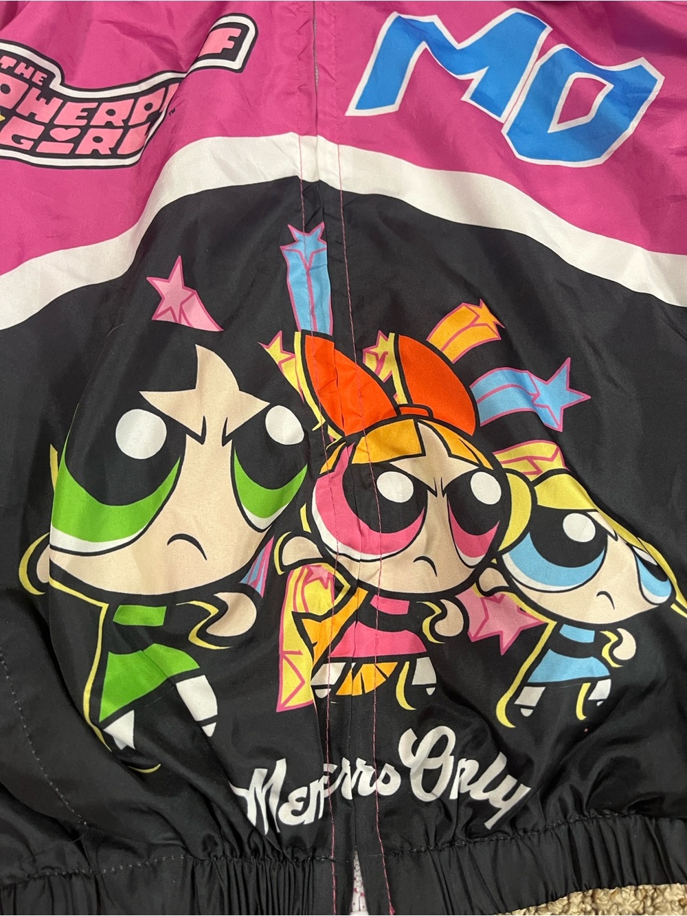 Members Only Pink Mesh Lined Jacket with The Powerpuff Girls Label - Picture 5 of 9